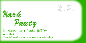 mark pautz business card